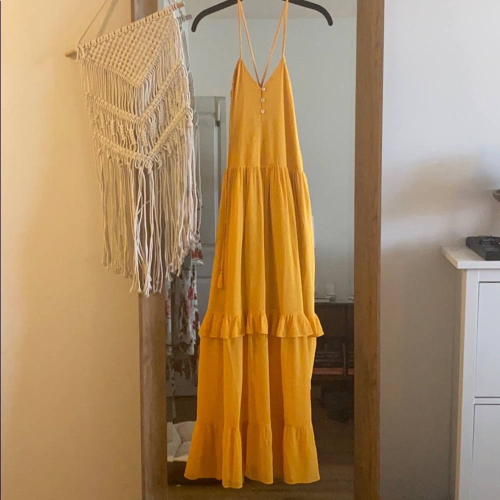 Tularosa Yellow/Orange Maxi Dress